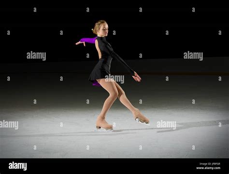 Young Girl Figure Skater Stock Photo Alamy
