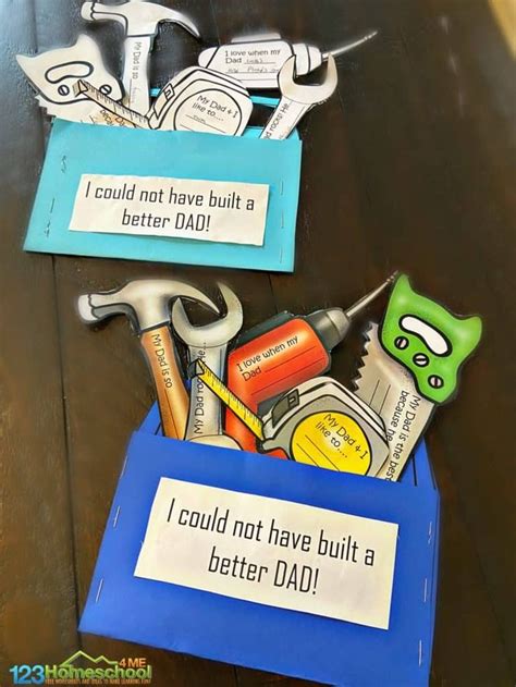 Cute Toolbox Printable Fathers Day Craft Free Printable Fathers