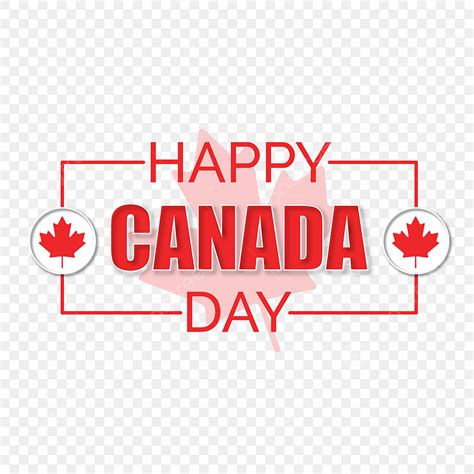 happy canada day vector png images happy canada day text design and