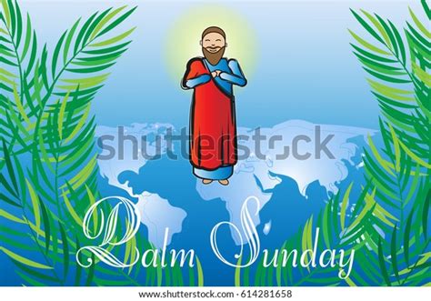 Happy Palm Sunday World Stock Illustration 614281658 Shutterstock