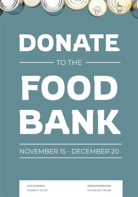 Donate To The Food Bank Online Poster Template Vistacreate