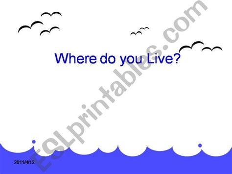 Esl English Powerpoints Where Do You Live