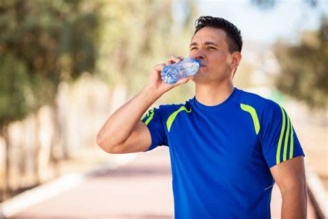 Drinking Water In A Running Track Stock Image Everypixel