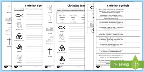 Symbols Of The Eucharist Worksheets Christianity Primary