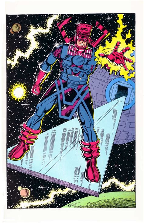 Marvel Fanfare 39 1988 Galactus Pin Up By Bob Layton Comic Book