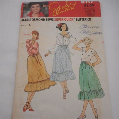 butterick office vintage 617 butterick skirt pattern marie osmond poshmark