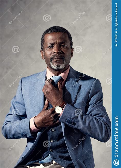 Confident Middle Aged African American Businessman Stock Image Image