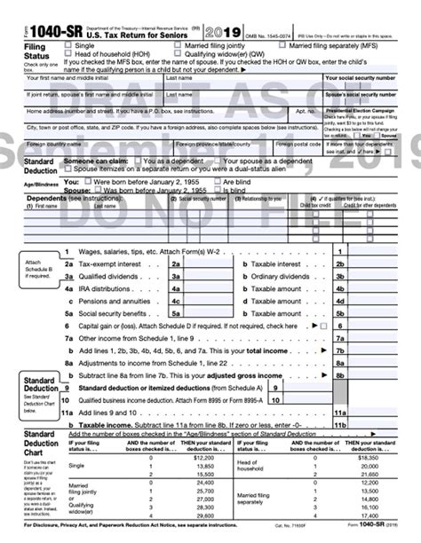 Filing this form accurately and in a timely manner. IRS Offers New Look At Form 1040-SR (U.S. Tax Return for ...