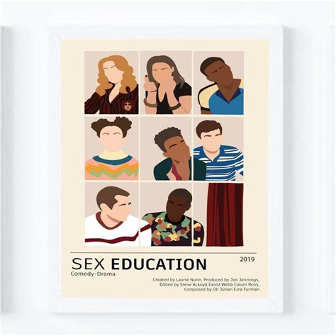 sex education minimalist a4 retro art movie poster print art etsy