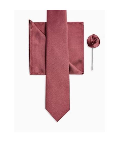 Topman（トップマン）の Topman Mens Rose Pink Tie With Pocket Square And Lapel