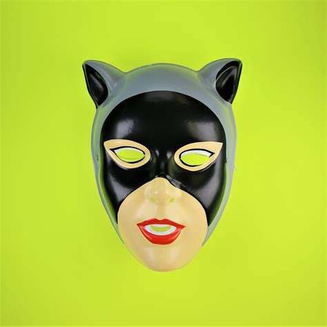 Vintage Catwoman Halloween Mask Batman Costume Joker Comic Etsy