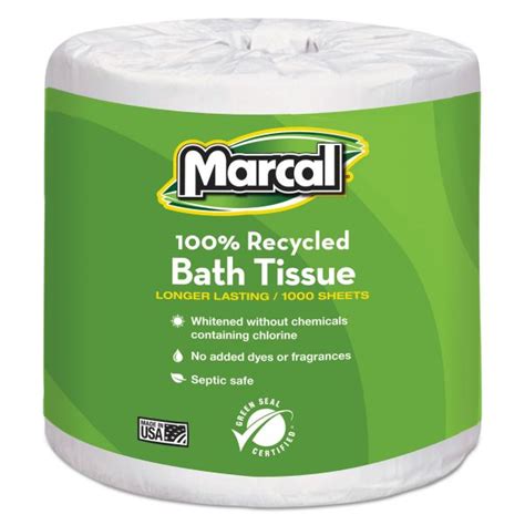 Marcal 100 Premium Recycled Toilet Paper 1 Ply White 3 710 X 4 1