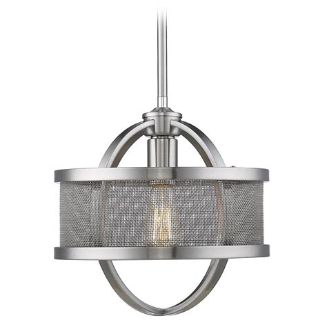 Troy lighting sausalito 5 light drum pendant with fabric shade. Golden Lighting Colson Pw Pewter Mini-Pendant Light with ...