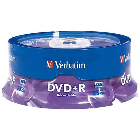 Verbatim Dvd R 4 7gb 16x Disc 25 Pack 95033 Bandh Photo Video