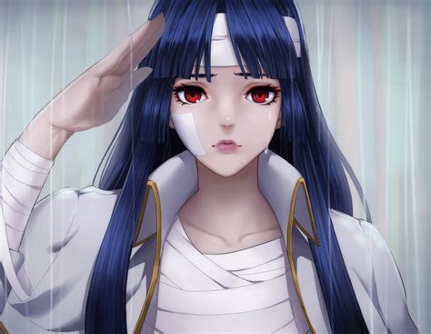 The Big Imageboard Tbib 1girl Bandage Blue Hair Crying Gintama Imai
