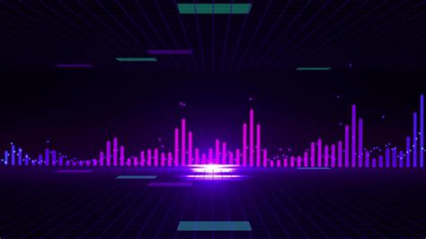 Seamless 3d Abstract Animation Of Sound Wave Equalizer In