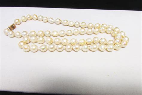 On Sale Vintage Estate Mings Of Honolulu K Gold Jade Clasp Etsy Baroque Pearl Necklace