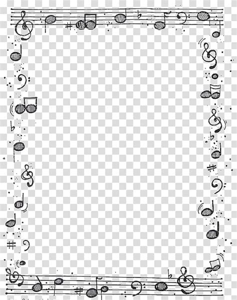 Music Notes Musical Note Frame Borders Notes Transparent Background