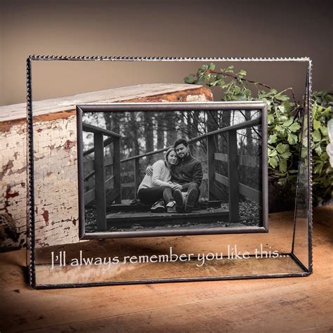 Engraved Clear Glass Picture Frame With I Ll Always