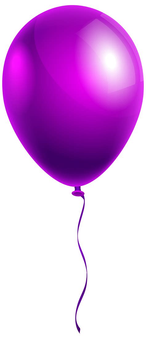 Balloon Clip Art Single Purple Balloon Png Clipart Image Png Download