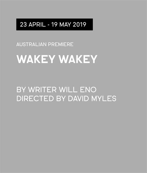 Wakey Wakey — Red Stitch Actors Theatre