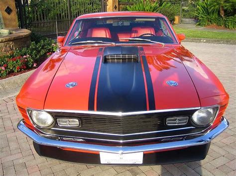 Calypso Coral Orange Red 1970 Mach 1 Ford Mustang Fastback