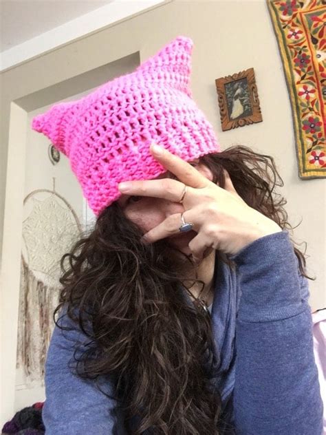 Items Similar To Pink Pussyhat Pussycat Hat Feminist Hat Women S March Hat Crochet Pink Hat