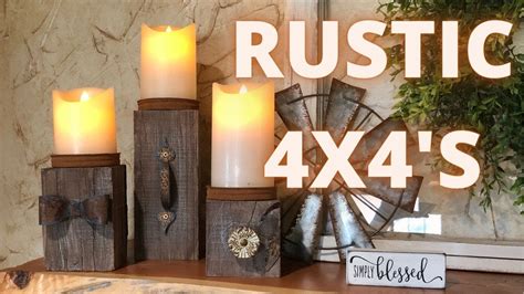 Diy Rustic Candle Holders Youtube
