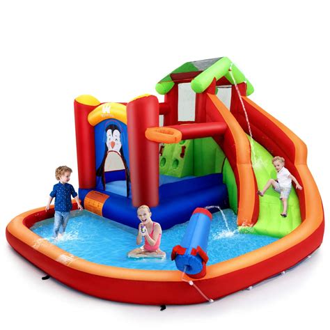 Buy BOUNTECH Inflatable Water Slide In Water Park Bounce House Combo For Outdoor Fun W