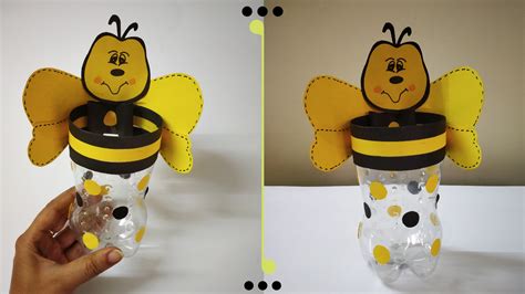 Honey Bee Pen Holder Recycle Plastic Bottles Best Out