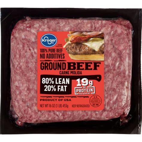 kroger® 80 20 ground beef 1 lb fred meyer