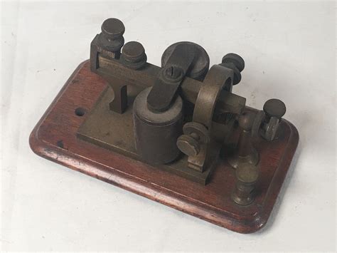 Jh Bunnell Telegraph Sounder Brass Western Union Rare Morse Code