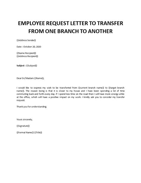 Transfer Request Letter Sample For Employee Latest News Vrogue