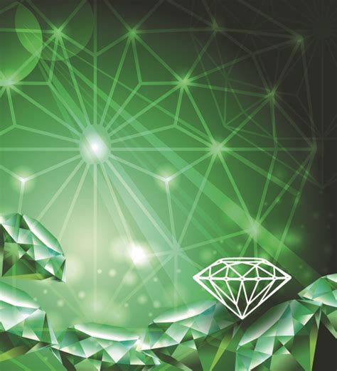 Green Diamond Backgrounds Vector 04 Free Download