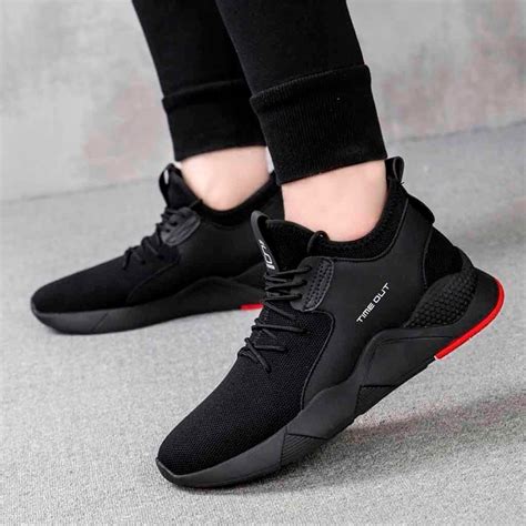 All Black Sneaker Shoes For Men Shopee Philippines