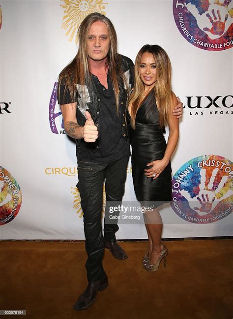 Singer Sebastian Bach And His Wife Model Suzanne Le Bach Attend