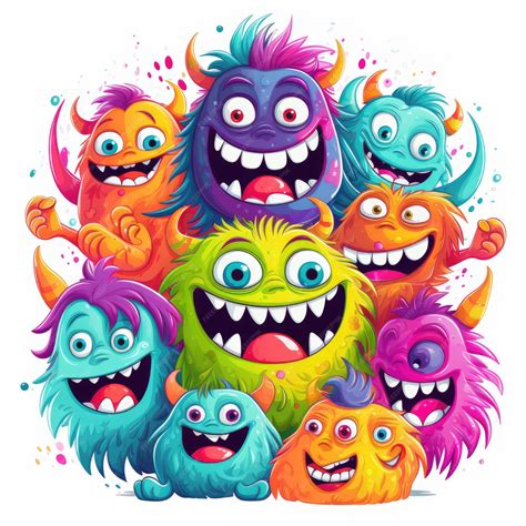 Premium Ai Image Hilarious Hijinks Silly Monsters Assemble For A