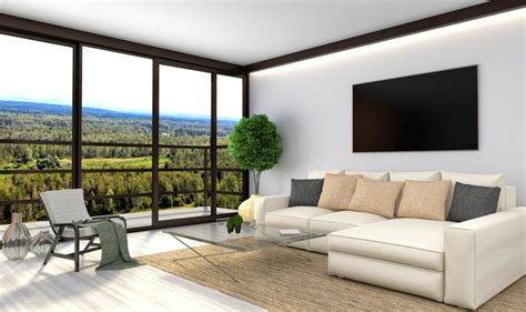 Modern White Living Room Interior Design 3d Illustration Nyc Floor Pro