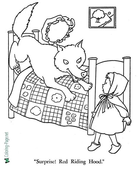 Fairy Tales Little Red Riding Hood Coloring Pages
