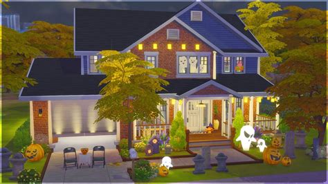 Halloween In The Suburbs The Sims 4 Speed Build Youtube