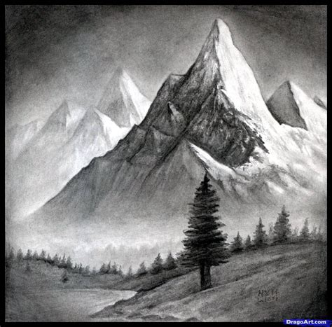 Easy Landscape Drawing For Beginners At Explore Collection Of Easy