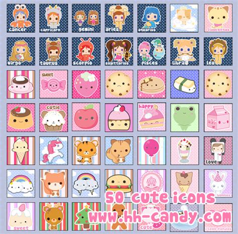 50 Kawaii Icons By A Little Kitty Icon Fever