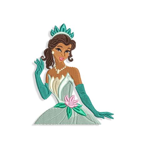 Princess Tiana Embroidery Design File For Machine Embroidery