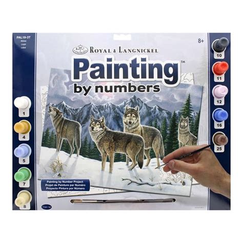 Royal And Langnickel Wolves Large Paint By Numbers Craft And Hobbies From
