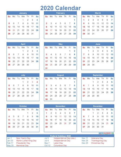 12 Month Calendar Template Addictionary