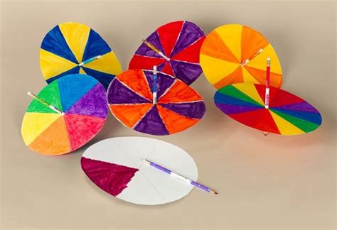 Diy Paper Spinners Science Crafts Elementary Art Paper Spinners
