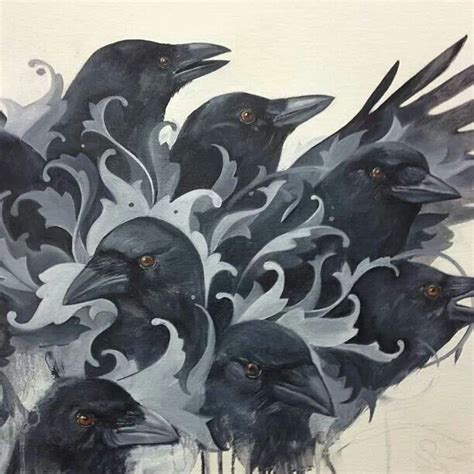 Crowsravens Crow Art Raven Art Bird Art Illustrations Illustration