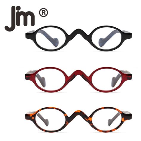 Jm 3 Pack Small Oval Reading Glasses Vintage Spring Hinge Eyelasses For Reader For Men Women In