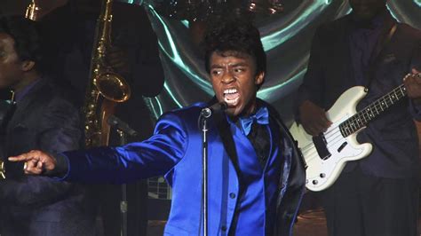 watch chadwick boseman transform into james brown on set of get on up flashback youtube