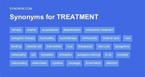 Another Word For Treatment Synonyms And Antonyms